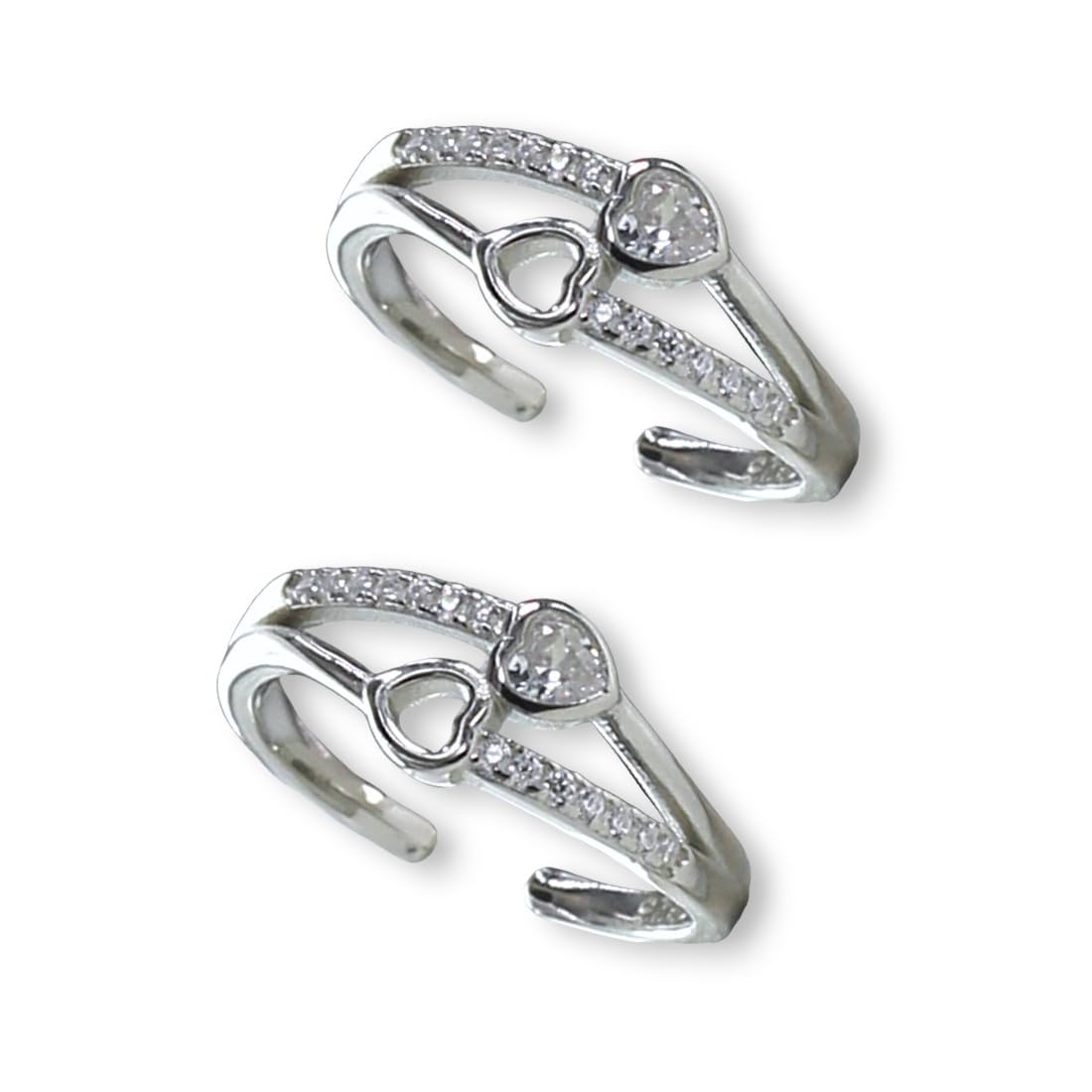 TARAASH 925 Sterling Silver Center Heart Toe Ring For Women (B0C1VYL3BV) Amazon Price History, Amazon Price Tracker