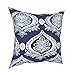 Niebieska vintage geometryczne marokańskie poszewki na poduszki dekoracyjna poszewka na poduszkę 30 x 30 cm bawełniana poszewka na poduszkę letnia dekoracja domu do wewnątrz na zewnątrz sofa salon