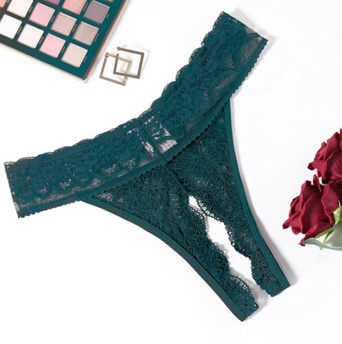 Image of Avidlove Sexy Panties for Women Lace Cheeky Underwear Low Rise T Back Hipster Thong 1-3 Pack
