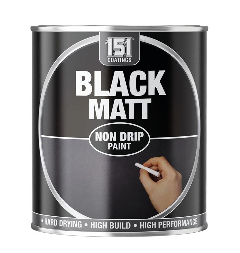SuperGift.com 300ml Black Matt Non-Drip Paint Superior Hard-Drying Interior & Exterior Use Easy Application for a Flawless Finish