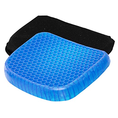 YSXHW Gel Seat Cushion Breathable with Non-Slip Cover for Pressure Relief, Double Layer