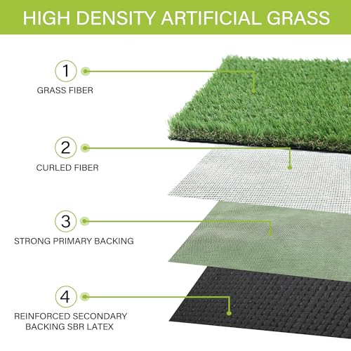 Sunturf Fake Grass for Dogs to Pee on, Artificial Grass for Dogs , Dog Pee Pads Extra Large, Outdoor Grass Mats, Washable, 5x10FT Puppy Potty Training Rug, Strong Permeability, Washable - Thumbnail 4
