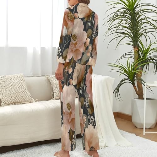 Pyjama à manches longues idéal comme ensemble de voyage décontracté et chic