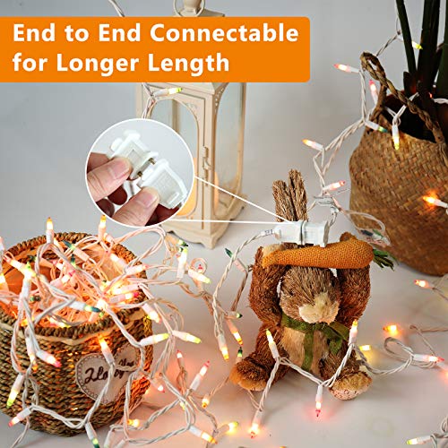 Image of BrizLabs Pastel Easter Lights, 34.8ft 150 Count Pastel Lights Connectable, MultiColor Easter Lights String, UL Certificated Mini Lights, Pastel Christmas Lights White Wire for Indoor Easter Tree Decor