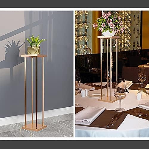 VINCIAGNT Wedding Centerpieces for Table,Wedding Flower Stand,Metal Vase Wedding Road Lead Flower Holders Centerpiece Wedding Anniversary Ceremony Party Birthday Event Aisle Home Decoration(Gold,2pcs) - Image 4