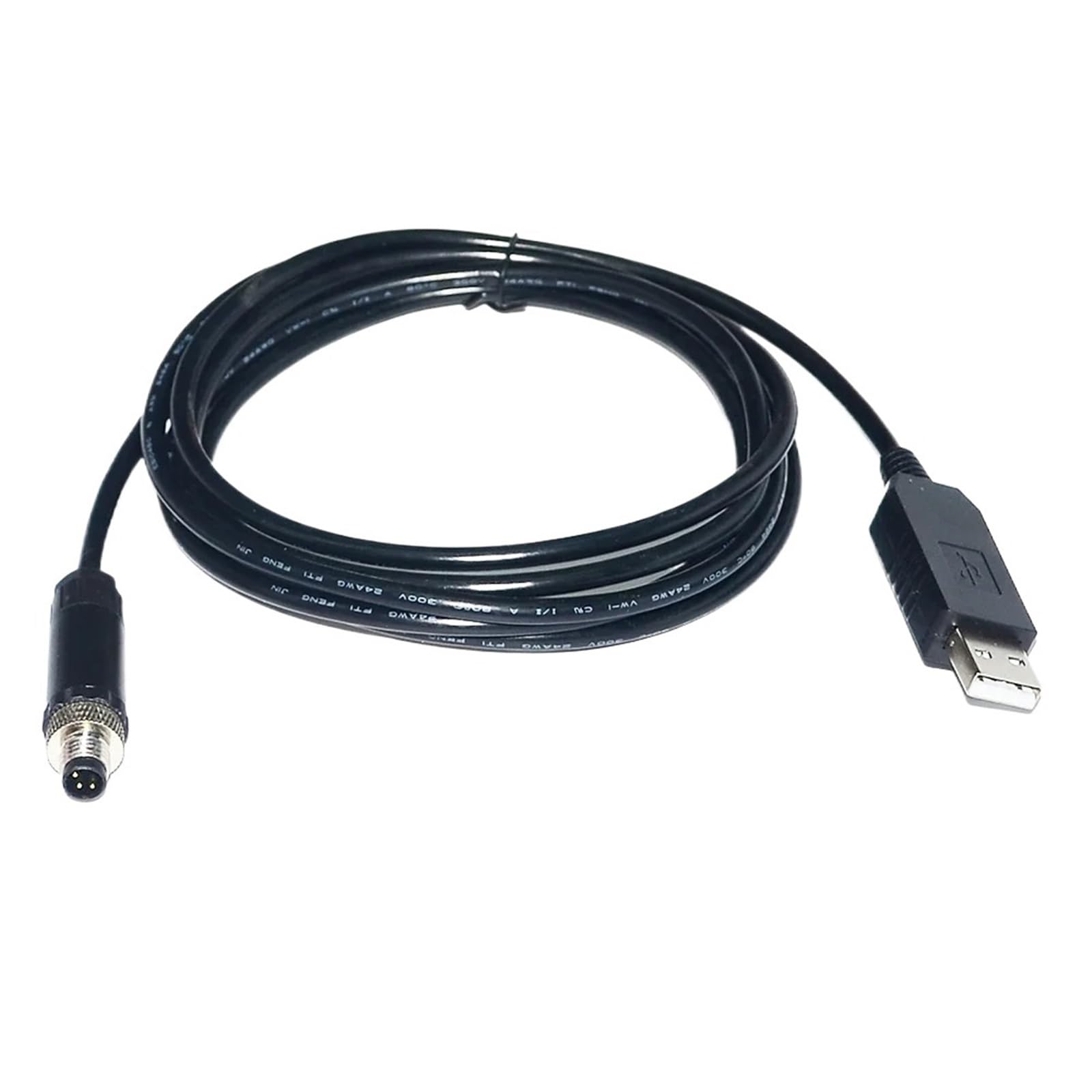 WATTSBVD FT232RL CHIP USB TO M8 3-PIN MALE RS232 CONVERTER SERIAL COMMUNICATION CABLE FOR SERVO DRIVES TO PC KABLE(1.8m)