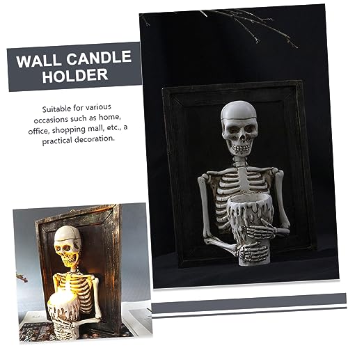 Chandelier squelette Halloween RLKHXBS cadre spooky mural