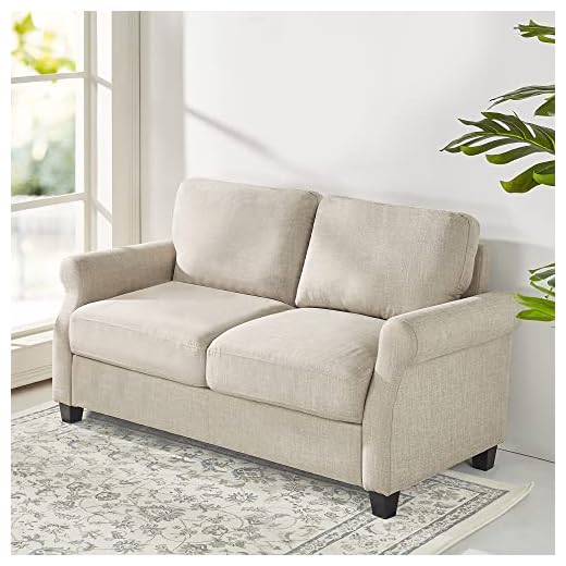 ZINUS Josh Loveseat Sofa / Easy, Tool-Free Assembly, Beige
