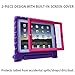 HDE Case for iPad 2 3 4 Kids Shockproof bumper Hard Cover Handle Stand with Built in Screen Protector for Apple iPad 2nd 3rd 4th Generation (Purple Pink)