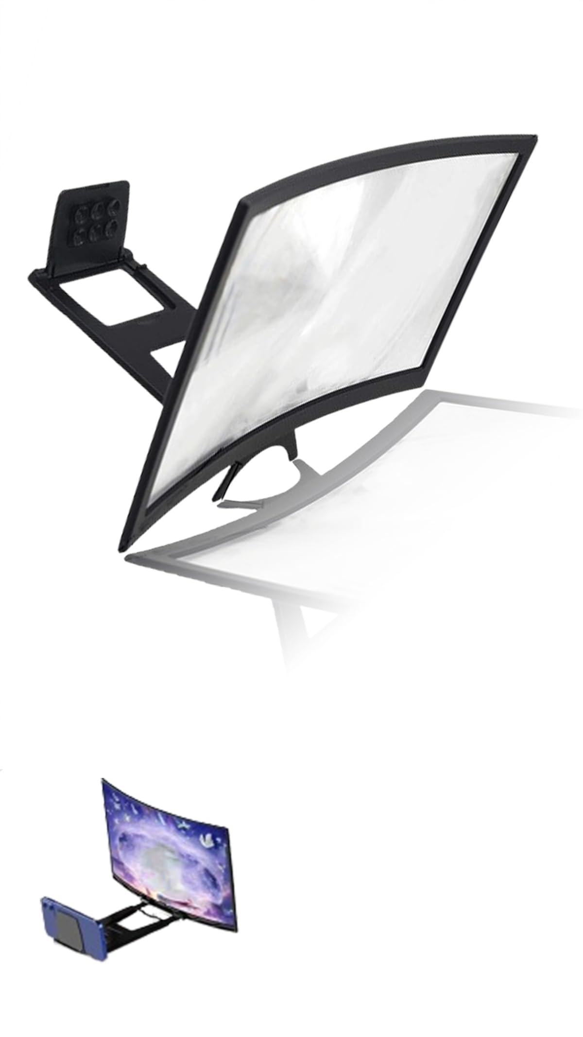 Sponsored Ad – 12 in 3D Phone Screen Enlarger, Curved HD Magnifier for Mobile, Foldable Cinema Gaming Video Viewer