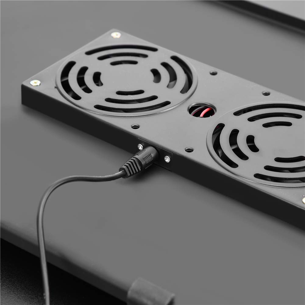 Dioche Supporto PC Portatile, Pieghevole Tavolino da Letto per PC Regolabile Tavolo per Laptop in Alluminio Scrivania con Staffa del Mouse e 2 ventole di Raffreddamento per Letto Sofà(Nero)