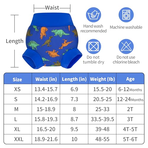 Image of BIG ELEPHANT Baby Swim Diapers 3-Pack, Reusable Swimming Diapers