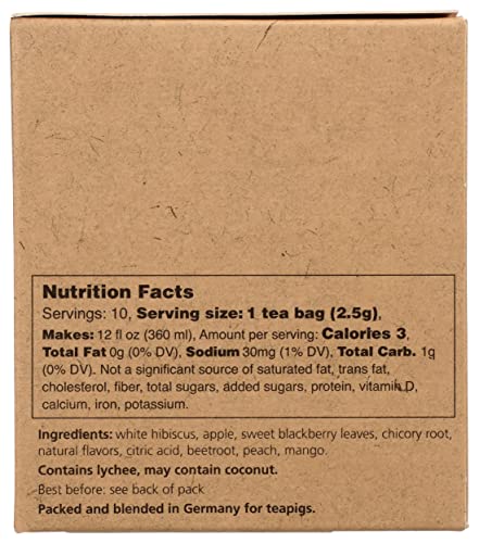 Teapigs Peach & Mango Cold Brew Tea, 10 Ct #TOP4