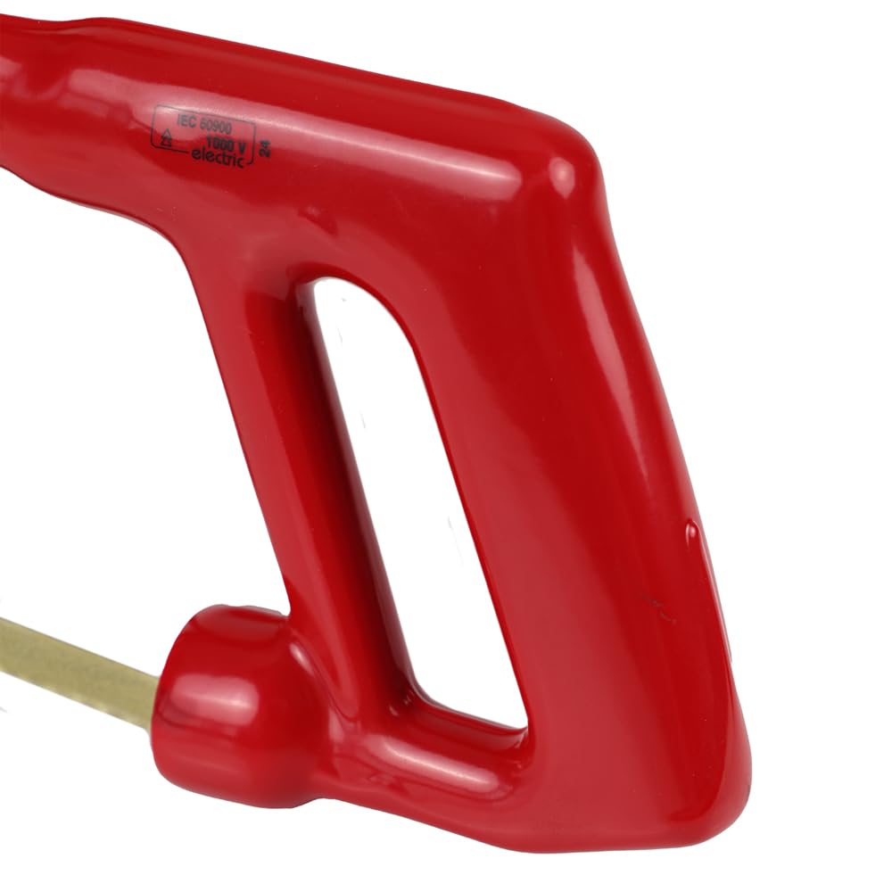 WETEC Seghetto per metallo, completamente isolato, 1000 V (seghetto per seghetto, seghetto per metallo, seghetto a mano VDE), lunghezza: 460 mm/prova: 10.000 V/marchio di controllo: 1000 V