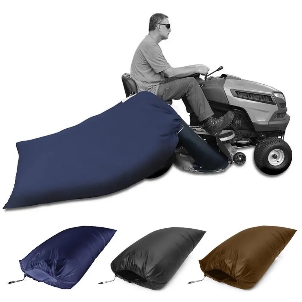 Sacos de Jardin Bolsa de almacenamiento de hojas para cortacésped, Tractor de césped plegable de 400 galones, bolsa para residuos de limpieza de jardín Bolsa Jardin(Navy Blue)