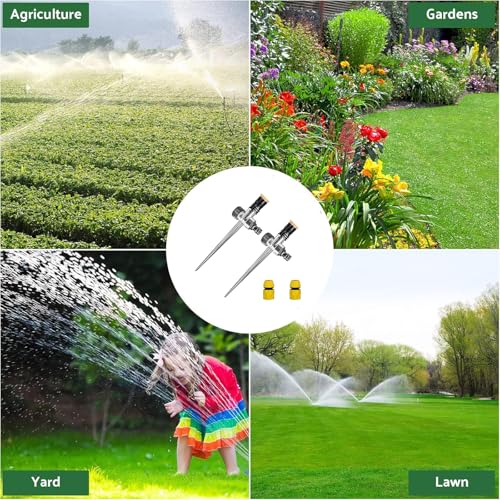 Arroseurs pour jardin avec base métallique réglable 0-360° - 8