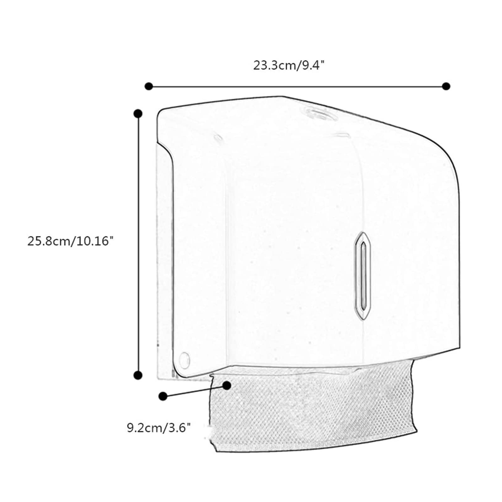 papierhandtuchspender Wandmontierter Papierhandtuchspender, Handtuchspender mit großer Kapazität, platzsparender Handtuchspender, Badezimmer-Papierhandtuchhalter Einfach zu bedienen