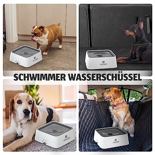 ELS PET Wassernapf für Hunde: 2L Auslaufsicher Trinknapf Reisenapf, rutschfest Katzen Hund Haustiere Hundenapf Anti-Schwapp Wasserspender für Haustiere & Innen & Draußen & Auto