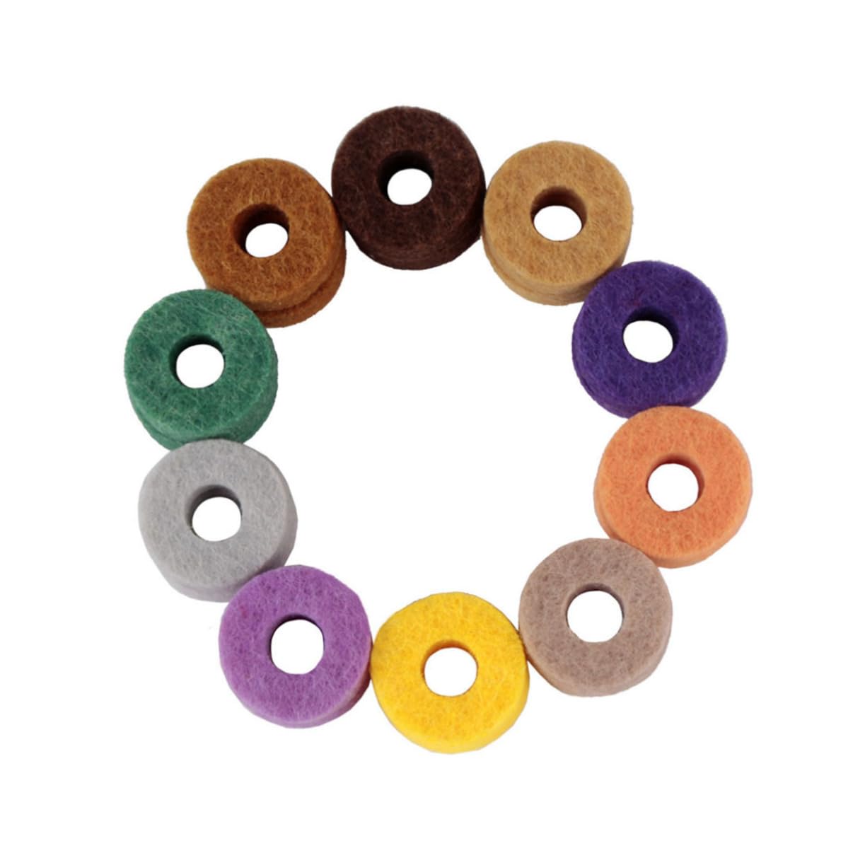 ifundom 20 Pack Snare Drum Dampener Felt Washers Drum Practice Pad Accessories Soft Felt Pads for Cymbals Hi-hat Stand