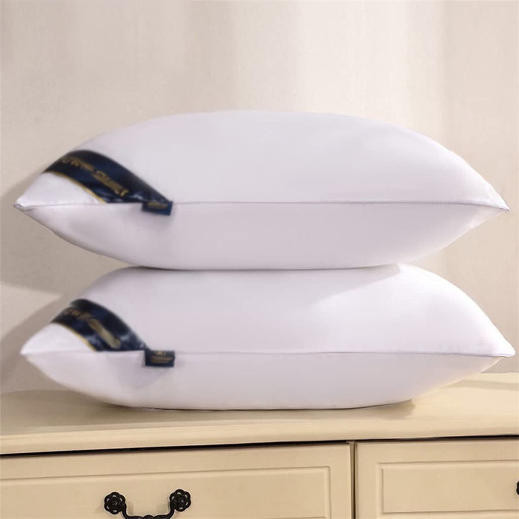 MFJGHU 1 Pair Hotel pillow core for Student dormitory single and and sleep pillows for bedroom(Wit)