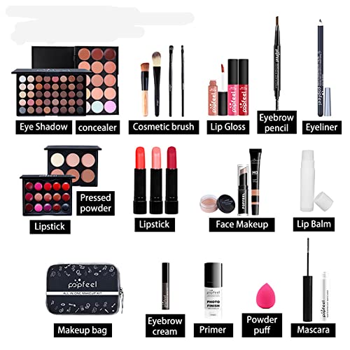 Makeup Kit All In One Makeup Kit,Multipurpose Makeup Set Full Makeup Essential Starter Kit for Beginners or Pros Makeup Gift Set for Women Full Kit (03-24Pcs makeup) - Thumbnail 2