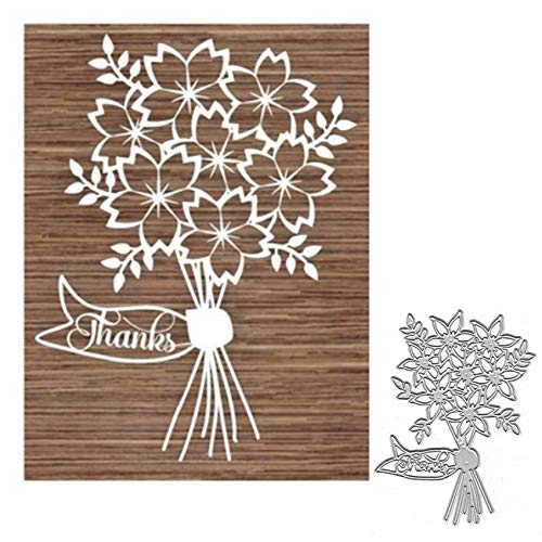 SunnyKids Flower Decoration Metal Cutting Die Cuts, Flower Decoration Stencils DIY Crafts Cards Cutting Dies Cuts for DIY Embossing Card Making Photo Decorative Paper Dies Scrapbooking