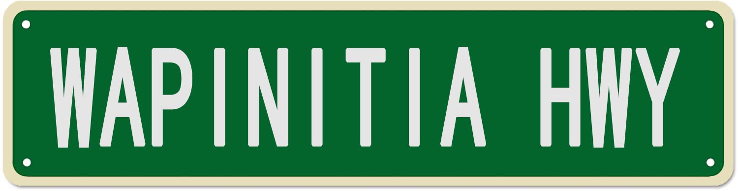 Wapinitia HWY Retro Tin Signs Aluminum Metal Sign Gift for Home Living Room Garden Wall Yard Coffee Decor 4x16 Inch