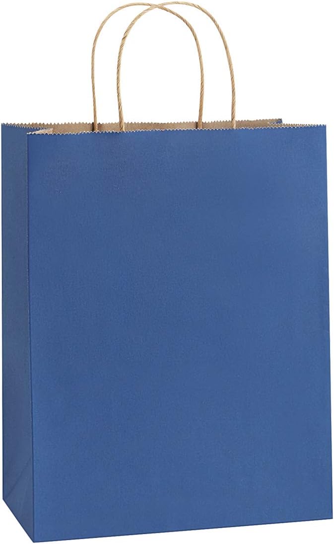 BagDream Navy Blue Gift Bags 8x4.25x10.5 25Pcs Paper Bags