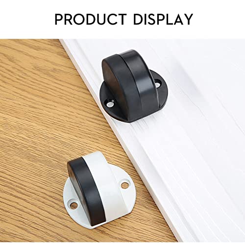 Tope de puerta de acero inoxidable autoadhesivo e impermeable con amortiguador de goma, 2 piezas 6