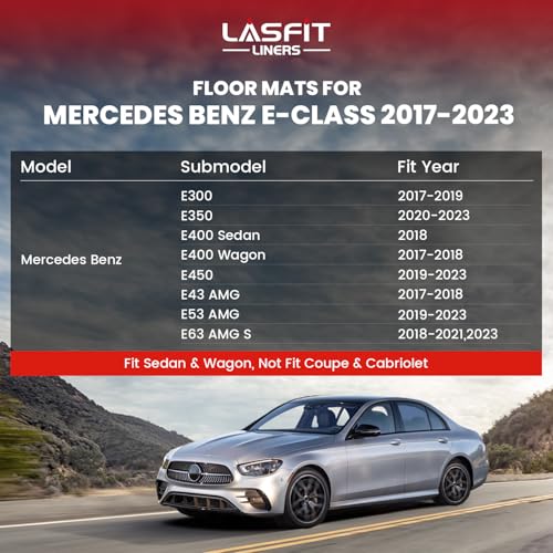 Image of LASFIT Floor Mats for Mercedes Benz E Class 2017-2023 (Fit Sedan & Wagon)