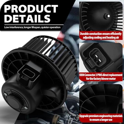 Image of 1PZ CS3-DVC 700191 AC Blower Motor with Fan Replacement for 2003 2004 2005 2006 Chevy Silverado 1500 2500 Suburban Avalanche GMC Sierra Yukon Escalade HVAC Heater Blower Motor