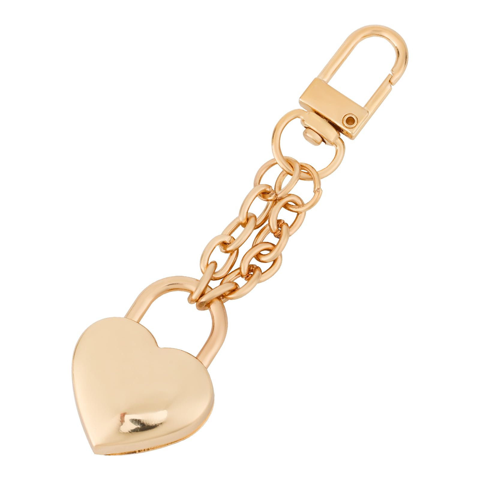 Porte Clé Cœur Doré Pour Femme, Cadenas Cœur Breloque De Sac