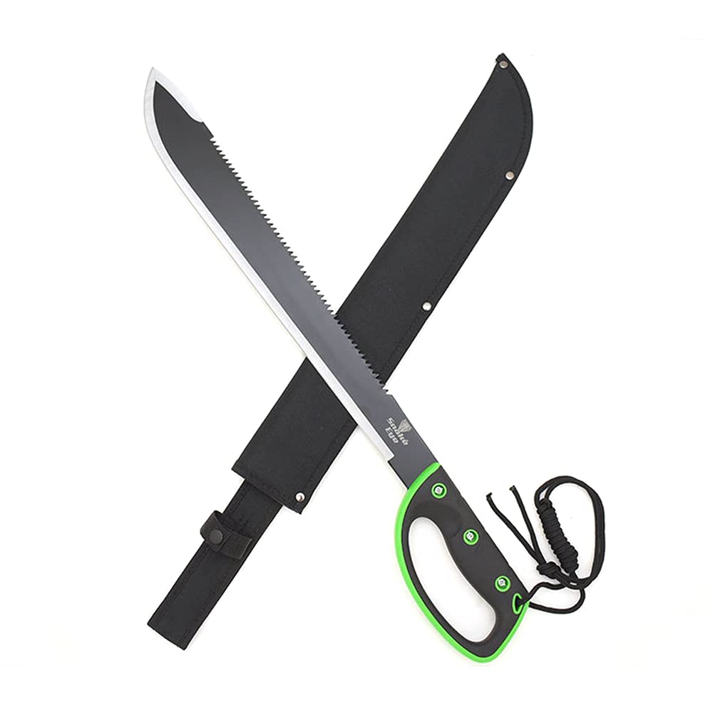 Snake Eye Tactical Full-Tang Fixed Blade Machete w/Sheath Outdoors Hunting Camping Fishing (770GN)