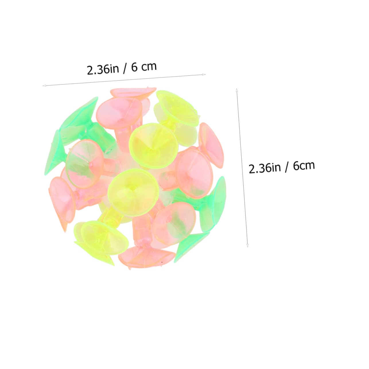 Toddmomy 8pcs Suction Balls for Boys and Girls PVC Creative Suction Toys Bounce Balls Sucker Cups Fun Sticking Toys