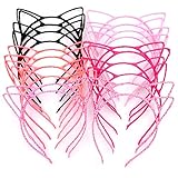 Estas diademas son en forma de orejas de gato, diámetro sin estirar es de aprox 11.5cm / 4.5 pulgadas, aptos para funcionamiento de la etapa, bailes y traje cosplay, tomando fotos, citas de San Valentín, etc.