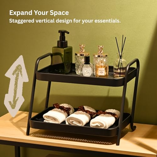 NobleForm 2-Tier Desk Organizer Multifunctional Storage Shelves for Office, Dresser, Kitchen, Stylish Organizer for Cosmetics, Office Supplies, Food, Compact, Durable, Space-Saving Design for Women - image 5