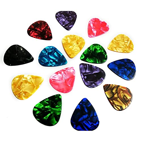 U-K Lot de 10 médiators de couleur aléatoire – En celluloïd – Pour guitare électrique lisse et acoustique - Les Beatles, Paul McCartney, John Lennon, RIngo Starr, George Harrison U-K Lot de 10 médiators de couleur aléatoire - En celluloïd - Pour guitare électrique lisse et acoustique