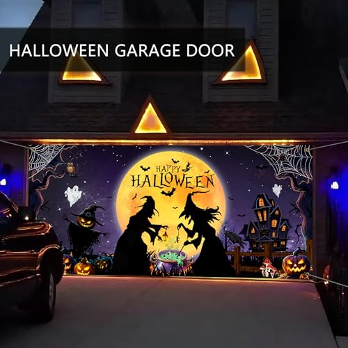 Halloween Garage Door Banner Cover 7x16Ft Outdoor Decor - image 7