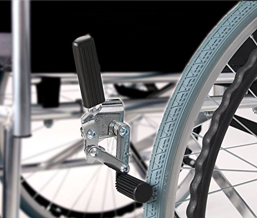 Polironeshop Ligera Inklapbare rolstoel voor personen met fysieke beperkingen en ouderen, zwart/oranje - Image 6