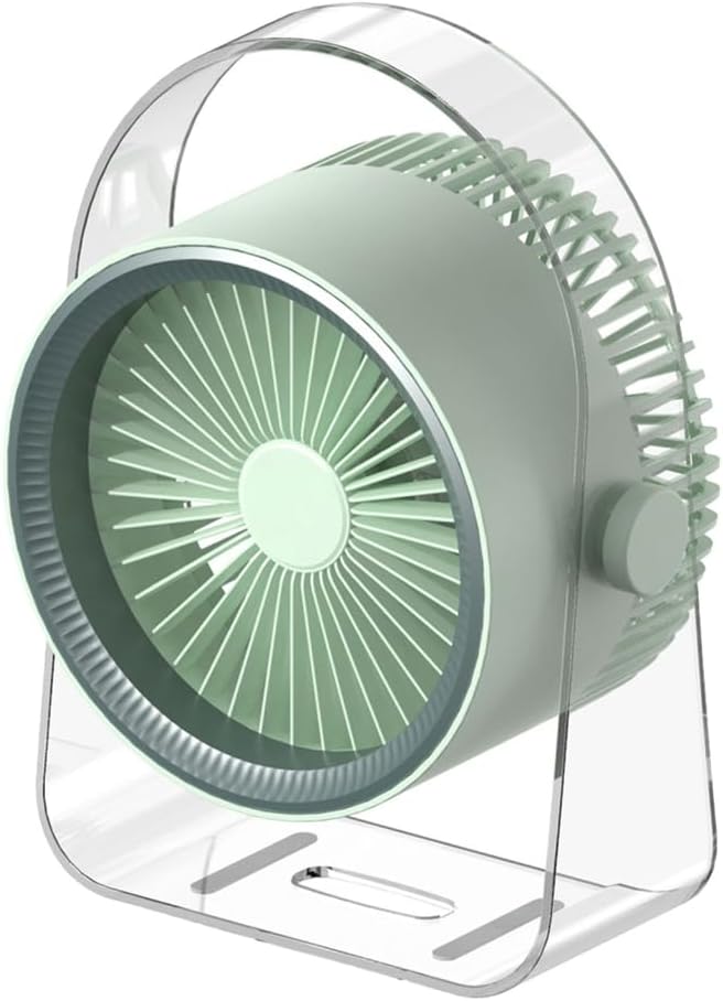 USB Charging Desktop Fan Wall Mounted Electric Cooling Fan with 2000mAh Rechargeable Battery Lightweight Desk Fan