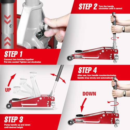 Jack Boss A-1 3 Ton Low Profile, Aluminum And Steel Racing Floor Jack thumb #6