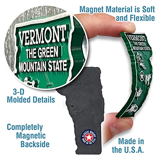 Imán Decorativo Vermont Pequeño de Caucho Clásico miniatura 3