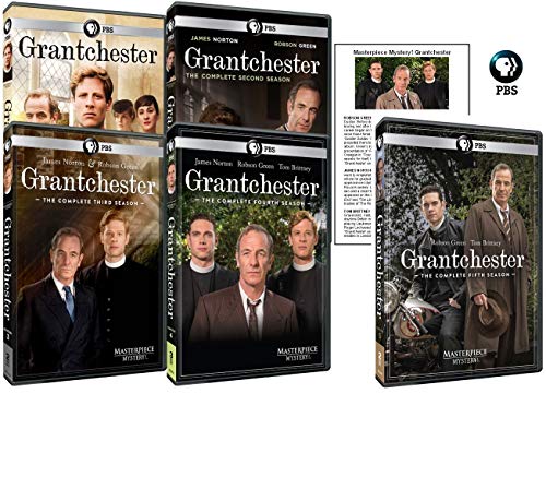 Masterpiece Mystery! Grantchester: Complete Series 1-5 DVD Collection + Bonus Cast Guide
