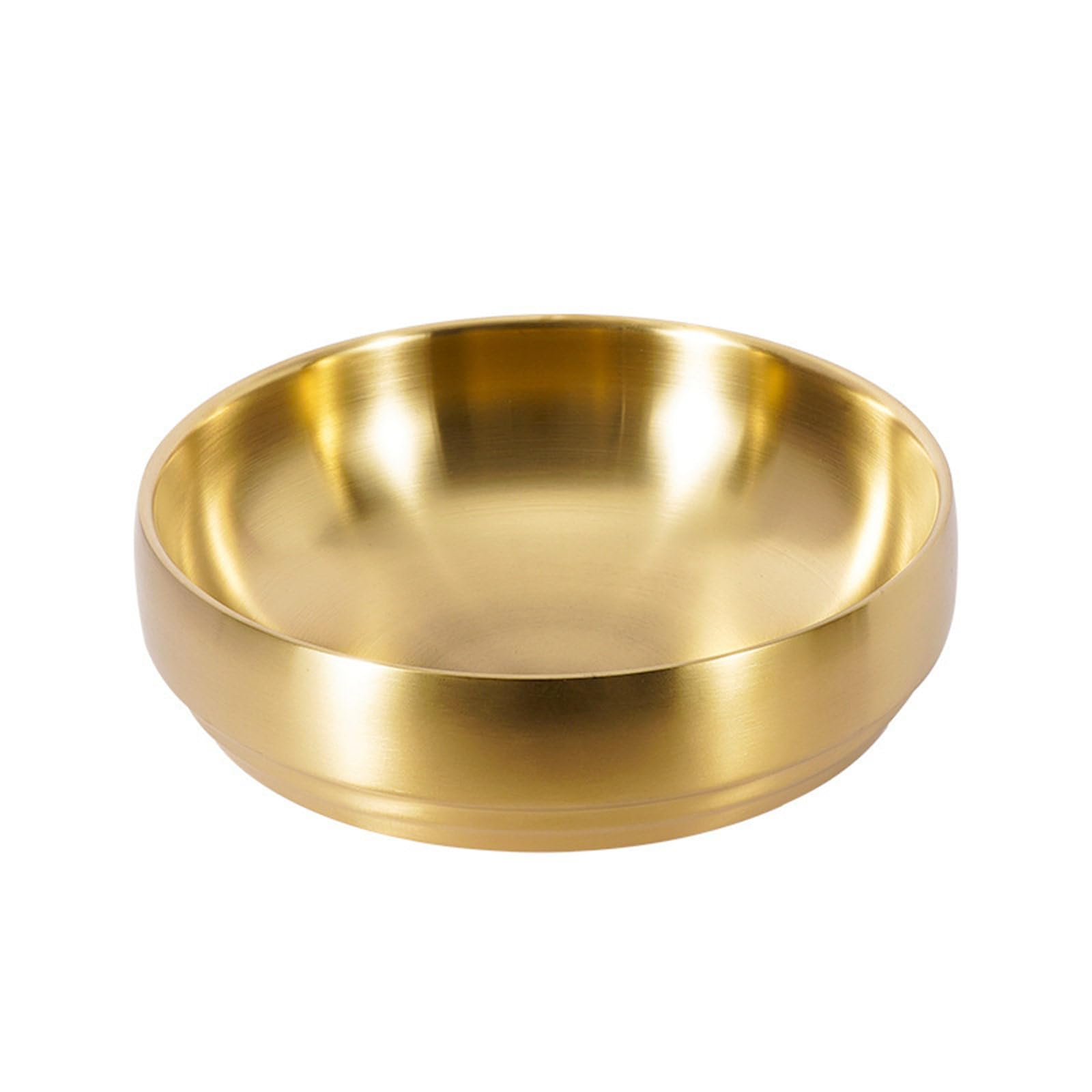 APGLSXY Stainless Steel Salad Bowl with Design for Hot Soup Noodles and Family Meals Gold Finish Kitchenware Stainless Steel Insulated Bowl