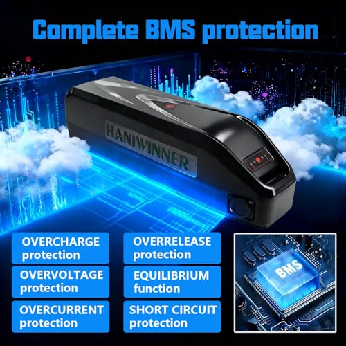 Image of Hailong 48V 15.6Ah Water Bottle E-Bike Battery - High-Density Li-Ion with 30A Smart BMS, Anti-Theft Lock, and Universal 5-Pin Connector 250W 350W 500W 750W 1000W