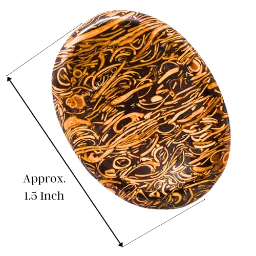 Image of Crystal Heaven Certified Mariyam Jasper Thumb Worry Pebbles Stones Anxiety Stress Relief Massage - Aaa Grade Original Healing Gemstone Agate Rubbing Stone Yoga Meditation Spiritual Reiki Feng Shui