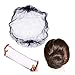 100pcs Hairnets Hair Net For Bun Invisible Elastic Edge Mesh 20inch 50cm (Bulk Packing,Black)