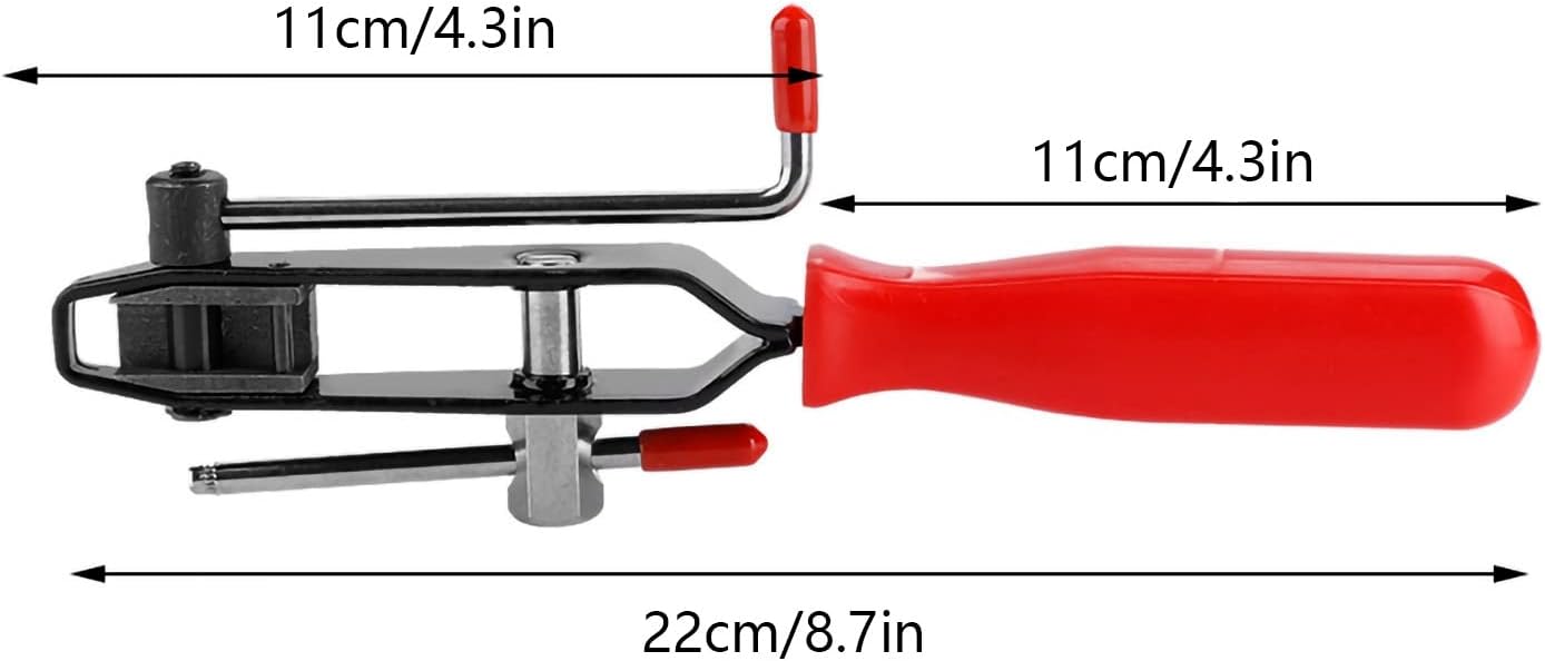 Portable CV Joint Boot Clamp Ear Pliers, Install Kit, Banding Crimper Tool for Automotive with Professional Grips, Safer Precision Design, Firm Grip, and (Cut off type clamp)
