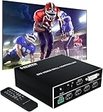 YHS 4K 2x2 Video Wall Controller Splitter (2021Version) 4X1 Quad viewer 1 HDMI/DVI Input 4 HDMI OutputTV Processor Images Stitching Video Wall Processor with RS232 Control (KMTR86)