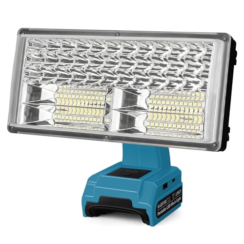 40W 4200LM Cordless LED Work Light Flashlight Compatible with Makita 18V Li-Ion Battery with 3 Lighting Modes and USB Charging Port for Job Site,Camping,Hiking, Indoor,Outdoor